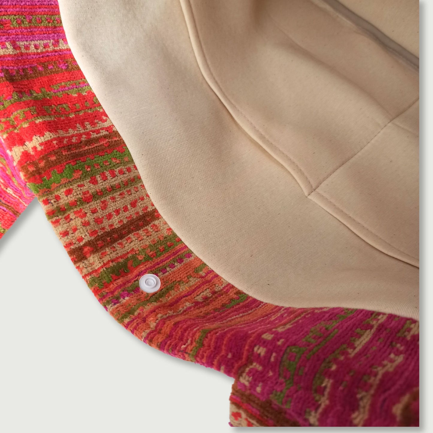 PINK GRASS Velvet Beach Bag