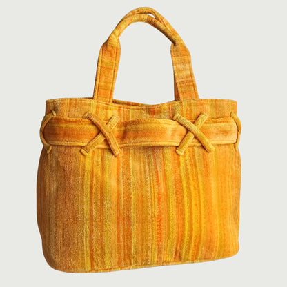 Sac de Plage Velours YELLOW SHADOWS